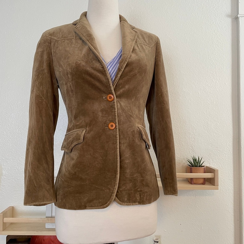 Vintage Kenny Rogers Western Collection Circle S Velvet Blazer‎ Womens